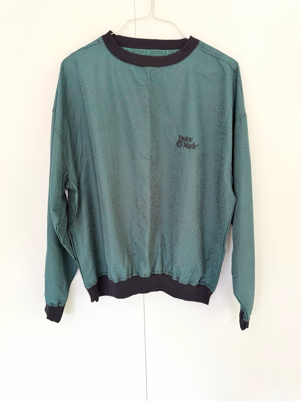 TAYLORMADE Vintage 90s Golf Elephant Print Windbreaker Pullover Jacket Green